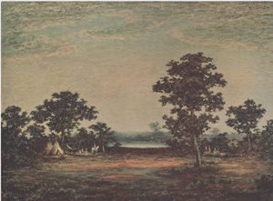 blakelock tepee encampment of indians